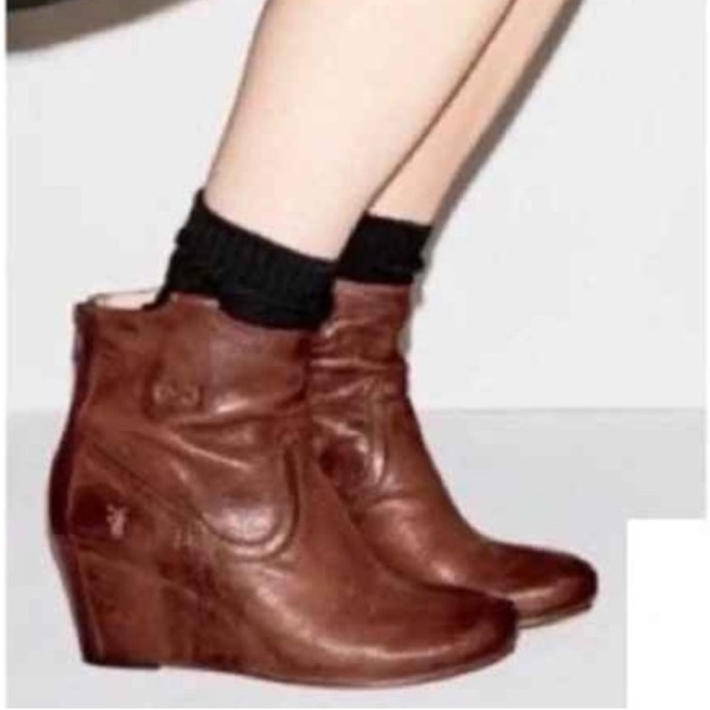 Frye Carson Wedge Booties